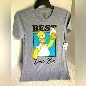 The Simpsons Homer Best Dad Bod Shirt Size Small NWT